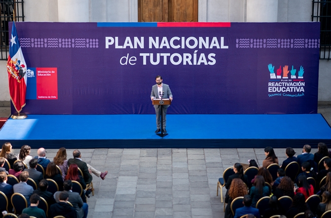 Presidente de la República Gabriel Boric Font en lanzamiento del Plan Nacional de Tutorías: “ser tutor o ser voluntario es una forma concreta de construir un país mejor, un país más justo”