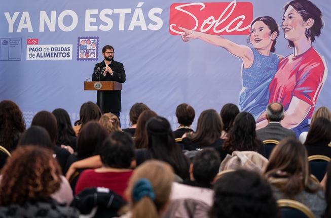 Presidente de la República, Gabriel Boric Font: “La Ley de Responsabilidad Parental y Pago Efectivo de Pensiones de Alimentos nos hace dar un paso hacia un mínimo de justicia para esos niños, niñas, jóvenes y para quienes los cuidan”