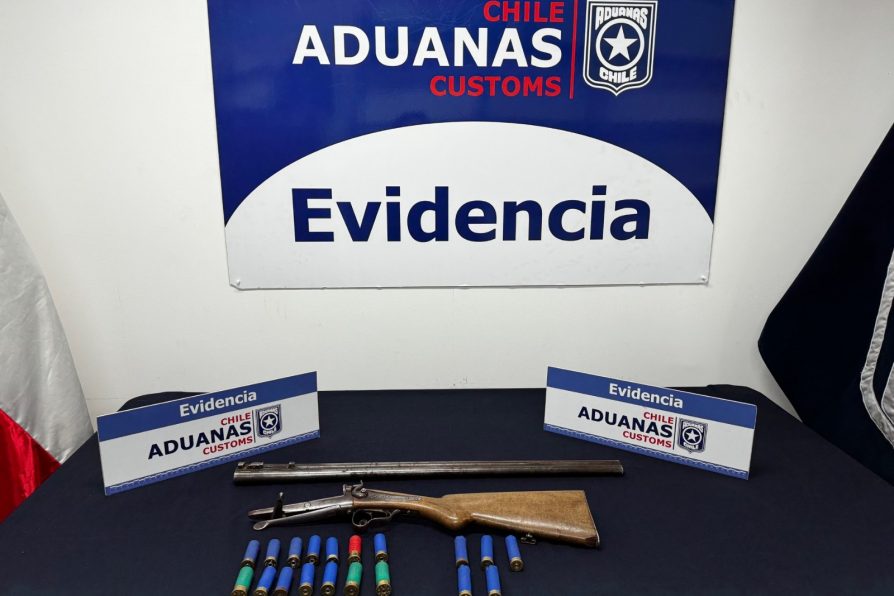 Equipos de fiscalización de Aduanas incautan escopeta y cartuchos en el paso fronterizo Los Libertadores