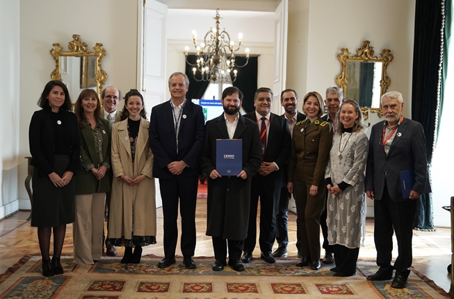 Presidente de la República, Gabriel Boric Font, recibe cronograma oficial para la entrega de resultados del Censo 2024