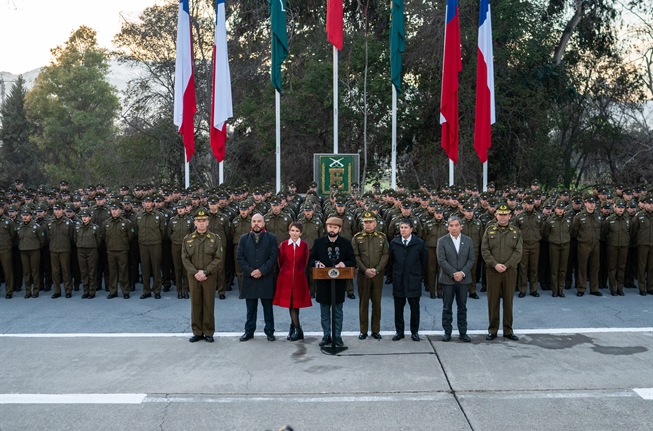 Presidente Gabriel Boric Font por reforzamiento de Carabineros: “Chile está enfrentando de manera firme y decidida a la delincuencia y al crimen organizado”