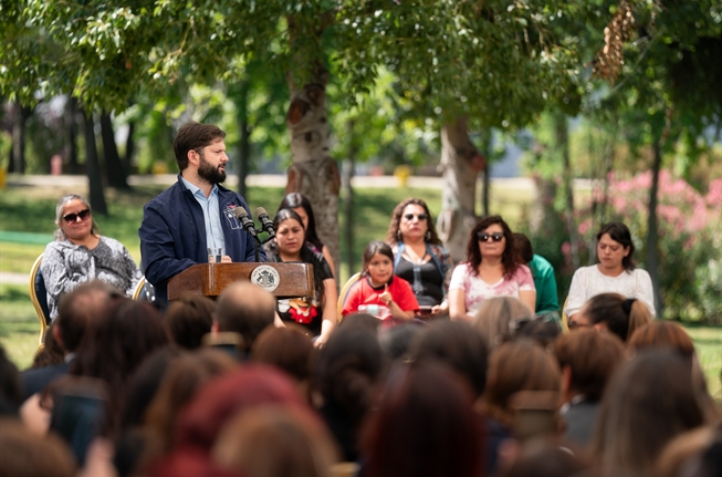 Presidente Gabriel Boric Font encabeza presentación de avances en relación a responsabilidad parental y pago de pensión de alimentos